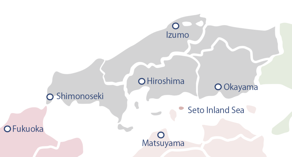 Chugoku region Map