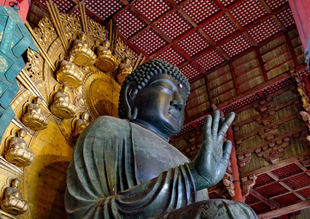 The Great Buddha at Todai-ji Temple in Nara