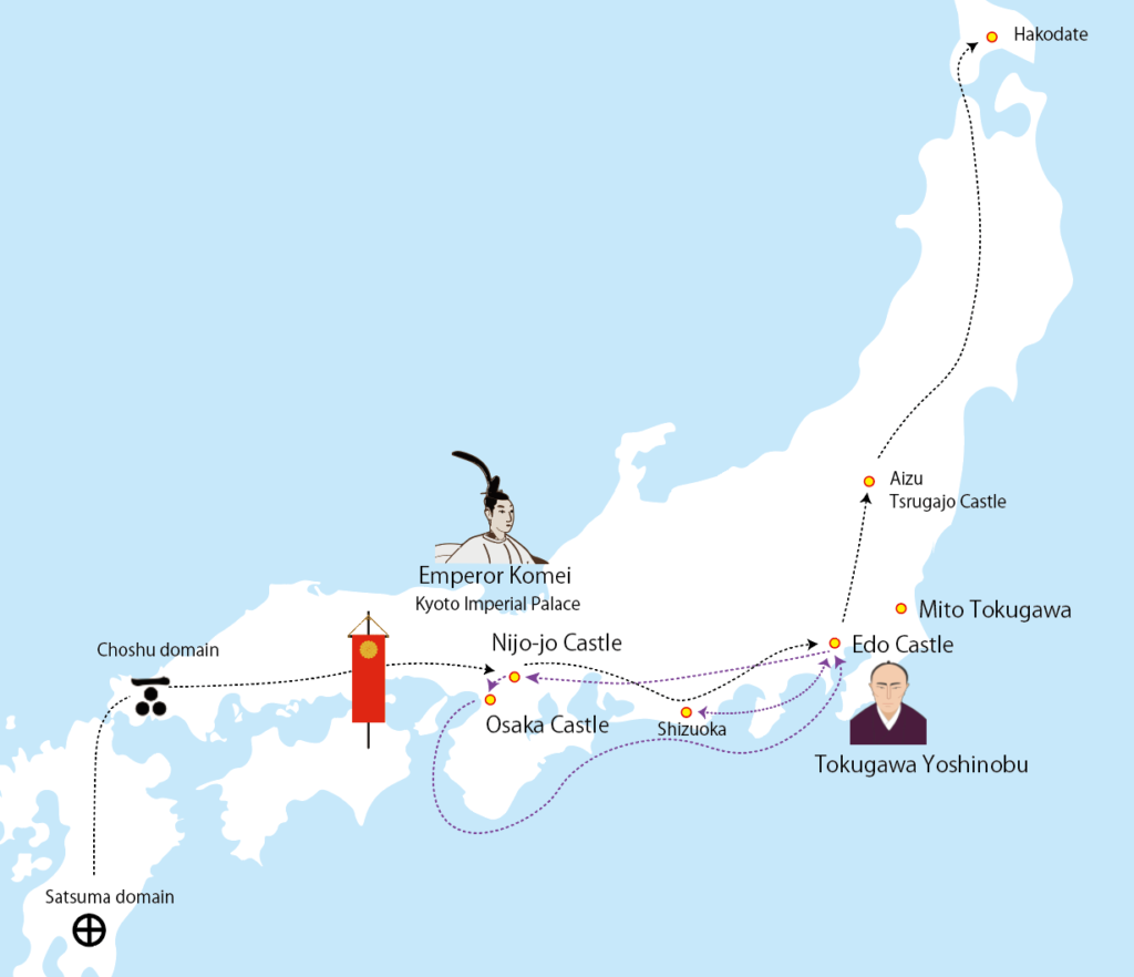 Tokugawa Yoshinobu Map