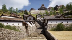 Azuchi Castle_安土城大手門前天主見上げ