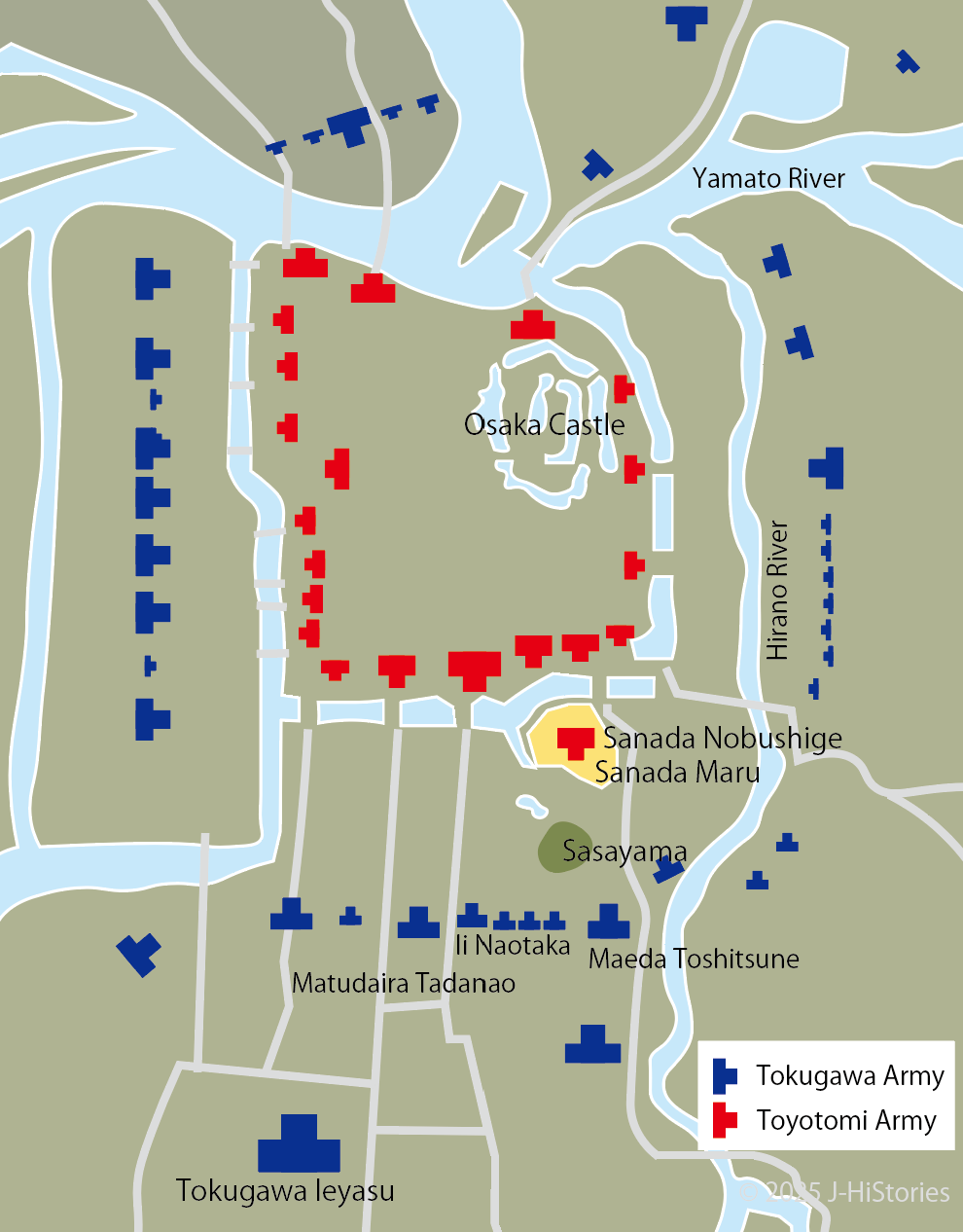 The Winter Siege of Osaka: Battle Formation Diagram_大坂冬の陣布陣図